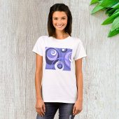 Retro Lila Abstrakter Art T - Shirt