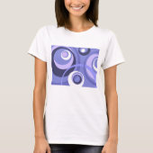 Retro Lila Abstrakter Art T - Shirt (Vorderseite)