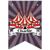 Retro Lila Big Top Cartoon Circus Banner (Erste Fahne)