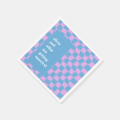 Retro Lila Checkerboard Custom Couples Dusche Serviette (Ecke)