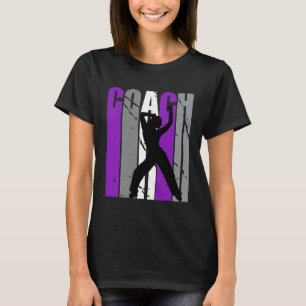 Retro Lila Dance Coach Womens Birthday Team Squash T-Shirt