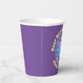 Retro Lila Diskothek Ball PERSONALISIERT Pappbecher (Rechts)
