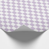 Retro Lila Karo Geschenkpapier (Ecke)