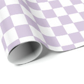 Retro Lila Karo Geschenkpapier (Rolleneckpunkt)
