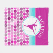 Retro lila Kreis-Ballett-Tänzer durch Golly Fleecedecke (Vorderseite (Horizontal))