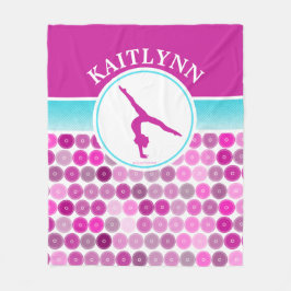 Retro lila Kreis-Gymnastik durch Golly Mädchen Fleecedecke