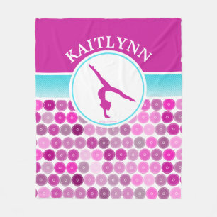 Retro lila Kreis-Gymnastik durch Golly Mädchen Fleecedecke