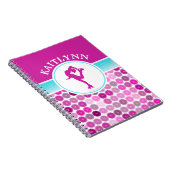 Retro lila Kreis-Zahl Skater durch Golly Mädchen Notizblock (Rechte Seite)