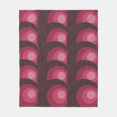 Retro Lila Kreise Fleecedecke (Vorderseite)
