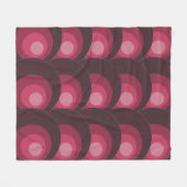 Retro Lila Kreise Fleecedecke (Vorderseite (Horizontal))