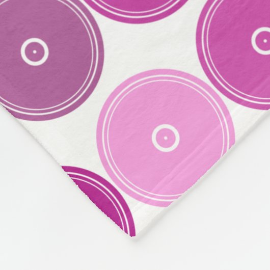 Retro lila KreiseSoftball durch Golly Mädchen Fleecedecke (Ecke)