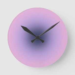 Retro Lila Lila Farbverlauf Runde Wanduhr