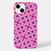 Retro Lila Lilac Dots Geometrisches Muster Case-Mate iPhone Hülle (Rückseite)