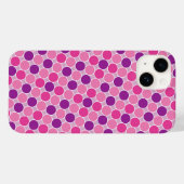 Retro Lila Lilac Dots Geometrisches Muster Case-Mate iPhone Hülle (Rückseite (Horizontal))