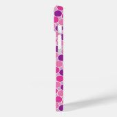 Retro Lila Lilac Dots Geometrisches Muster Case-Mate iPhone Hülle (Rückseite / Links)