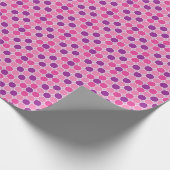 Retro Lila Lilac Dots Geometrisches Muster Geschenkpapier (Ecke)