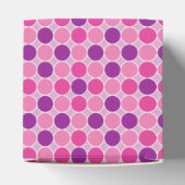 Retro Lila Lilac Dots Geometrisches Muster Geschenkschachtel (Oben)