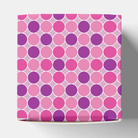 Retro Lila Lilac Dots Geometrisches Muster Geschenkschachtel (Oben)