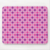 Retro Lila Lilac Dots Geometrisches Muster Mousepad (Vorne)