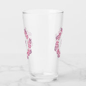 Retro lila Mit Blumenmandala. Monogramm Glas (Rechts)