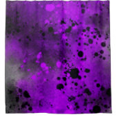 Retro Lila Paint Spritzer Duschvorhang (Vorderseite)