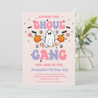 Retro Lila Pink Ghoul Gang Halloween Geburtstag