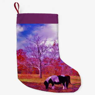 Retro Lila Pony Weihnachts-Pferd Kleiner Weihnachtsstrumpf