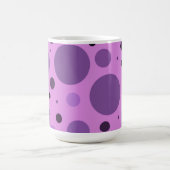 Retro Lila Punkte Kaffeetasse (Mittel)