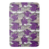 Retro, lila Rose Badematte (Vorderseite Vertikal)