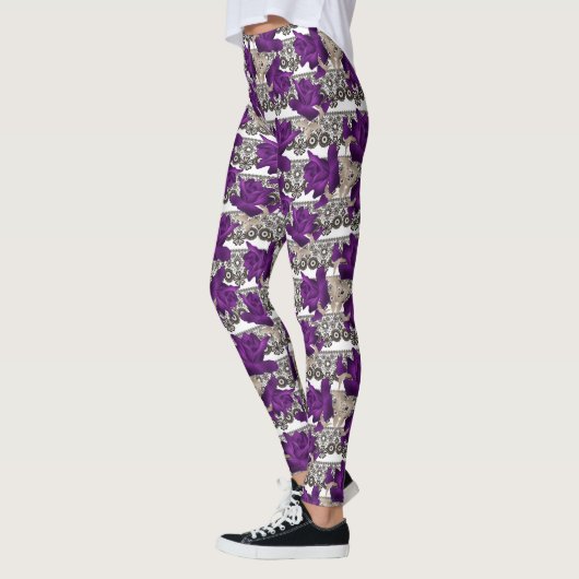 Retro, lila Rose Leggings (Links)