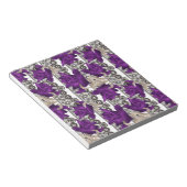 Retro, lila Rose Notizblock (angewinkelt)