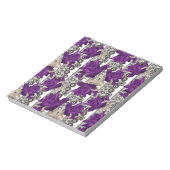 Retro, lila Rose Notizblock (Rotiert)