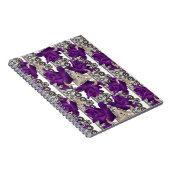 Retro, lila Rose Notizblock (Rechte Seite)