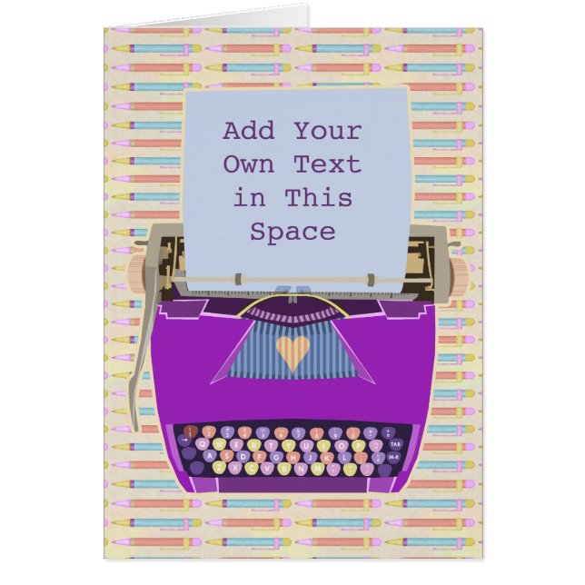 Retro Lila Schreibmaschine Mitte des Jahrhunderts  (Vorne)