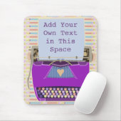 Retro lila Schreibmaschinen-Mitte- des Mousepad (Mit Mouse)