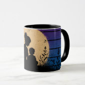 Retro-Lila-Sonnenuntergangs-Muttertags-Tasse Tasse (VorderseiteRechts)
