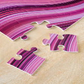 Retro-lila Streifen Puzzle (Seite)