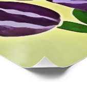 Retro Lila Tulip Abstrakte Kunst Poster (Ecke)