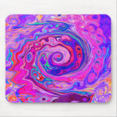 Retro Lila und Orange Abstrakt Groovy Swirl Mousepad (Vorne)