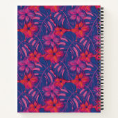 Retro Lila und rosa Florals Notizblock (Rückseite)