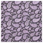 Retro lila und schwarzes Paisley-Muster Stoff (Muster)