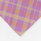 Retro Lila und Tan Kariert Fleecedecke (Ecke)