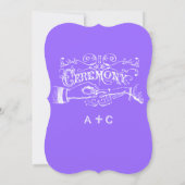 Retro Lila Vintag Moderne Typografie Einladung (Rückseite)