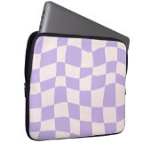 Retro Lila Wellenmuster Laptopschutzhülle (Vorne Rechts)