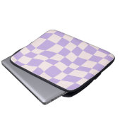 Retro Lila Wellenmuster Laptopschutzhülle (Vorne Knopf)