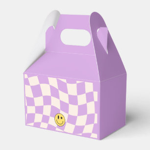 Retro-Lila-Y2K-Lächeln-Geburtstags-Geschenkbox Geschenkschachtel