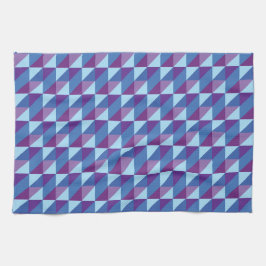 Retro Lila zu Blau geometrisch abstrakt 90er Jahre Geschirrtuch