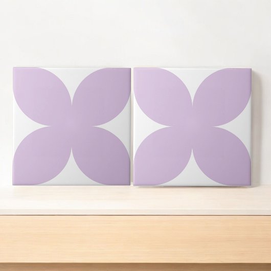 Retro Lilac Floral Petal Mitte Jahrhundert Moderne Fliese