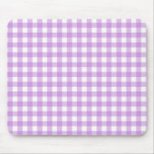 Retro Lilac Gingham Karierte Karo geprüft Mousepad (Vorne)