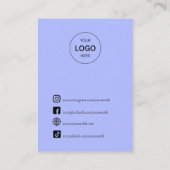 Retro Lilac Muster Groovy Vintag Earring Display Visitenkarte (Rückseite)